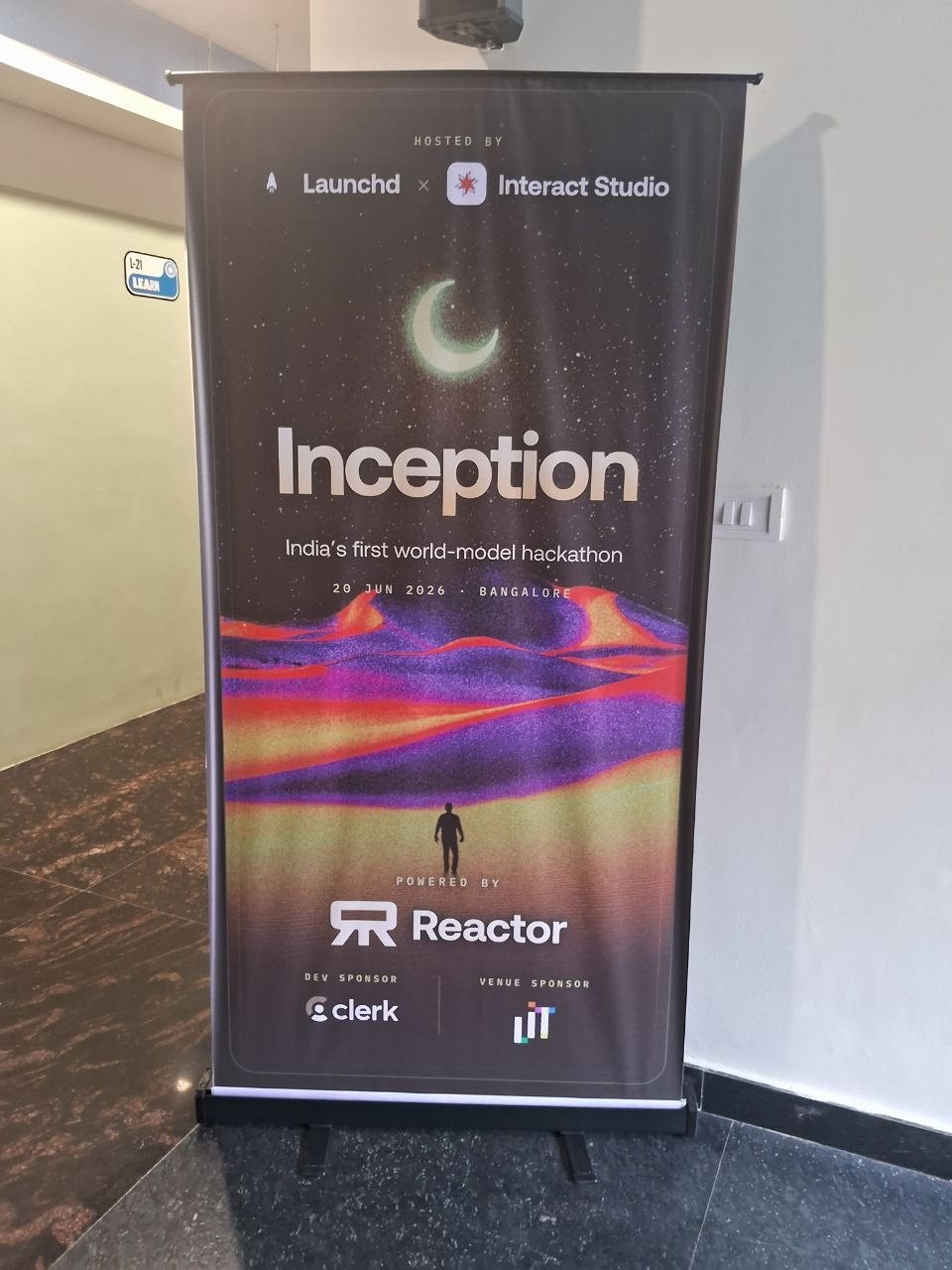 AIBOOMI hackathon banner - Pavitra Kushwaha won first hackathon in Bangalore